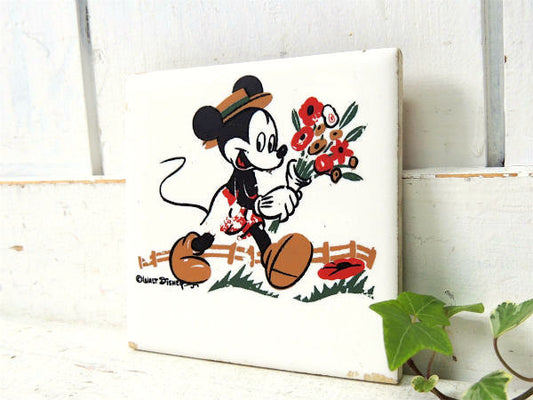 【ミッキーマウス】ディズニー・ヴィンテージ・タイル/壁飾り/インテリア USA