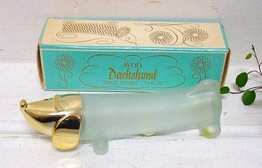 【AVON】エイボン・ダックスフンド・犬のアンティーク・箱付き・コロンボトル/香水瓶 USA