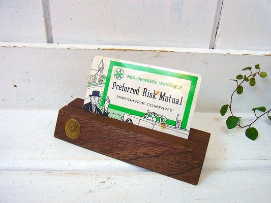 木製・ヴィンテージ・名刺&カードスタンド USA