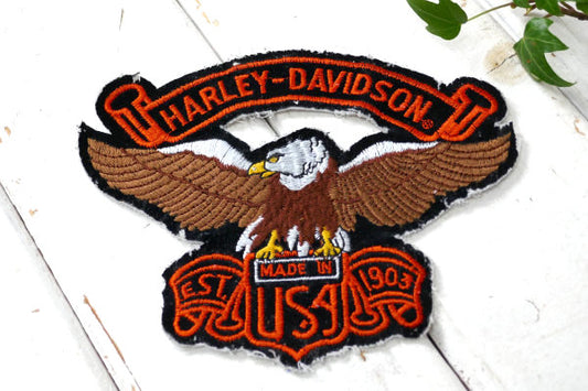 1903・USA・ハーレーダビッドソン・刺繍・イーグル・ビンテージ・ワッペン・バイカー・アクセサリー
