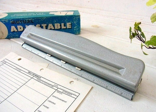 【MUTUAL】箱付き・3つ穴・50'sヴィンテージ・ペーパーパンチ/穴あけパンチ USA