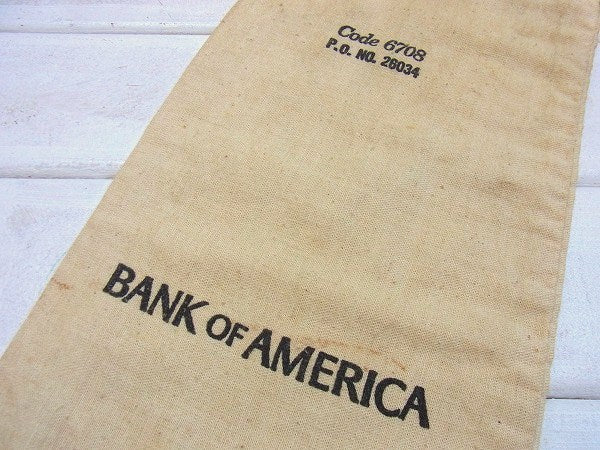 【BANK OF AMERICA】銀行・ヴィンテージ・コイン袋/布袋　USA