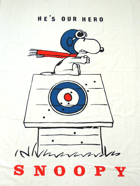 スヌーピー フライングエース&ピーナッツの仲間・60' ヴィンテージ・ベッドスプレッド・ベッドカバー