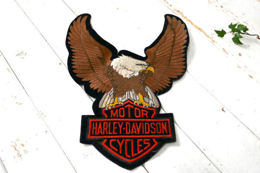 ビッグサイズ・USA・ハーレーダビッドソン・刺繍・イーグル・アメリカンビンテージ・ワッペン