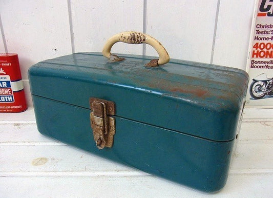 【UNION STEEL CHEST】ダークシアン色・2段式・ヴィンテージ・ツールボックス/工具箱