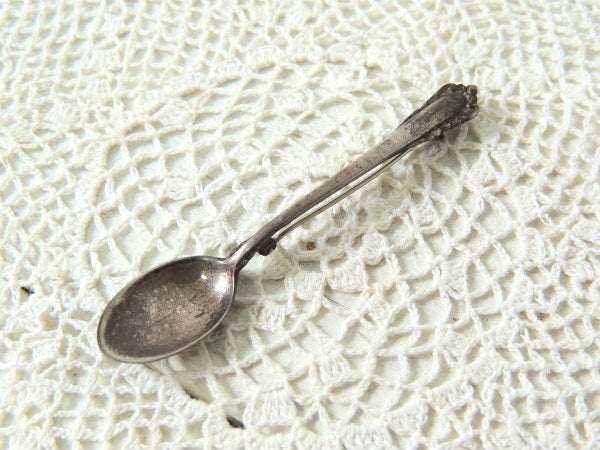 【スプーン・モチーフ】アンティーク・ブローチ・LUNT STERLING/シルバー製)