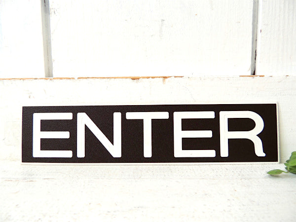 ENTER 入り口 USA・米国標識・デッドストック・ヴィンテージ・サイン プレート・看板