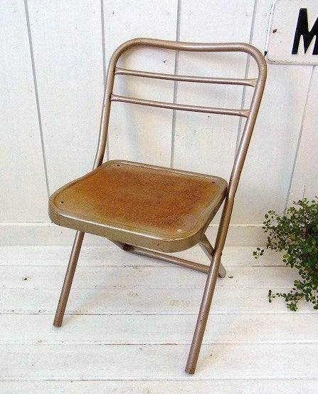【HAMPDEN】子供用・スチール製・ヴィンテージ・フォールディングチェア/イス USA