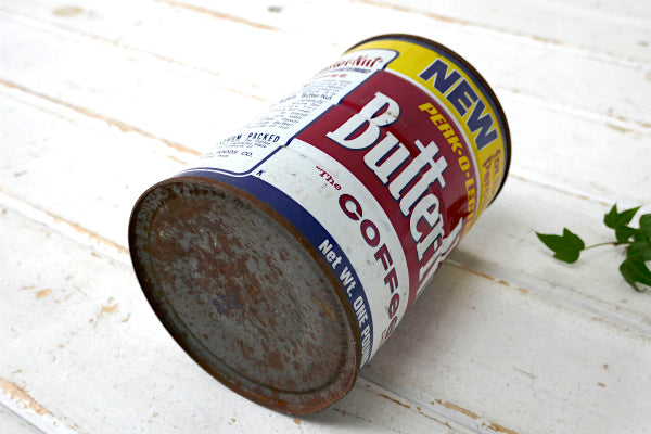 ButterNut COFFEE テキサス US ヒューストン・ビンテージ・コーヒー缶 キッチン雑貨