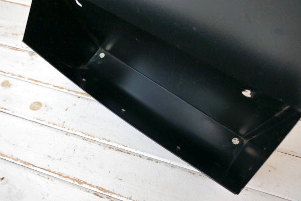 大型 リーフモチーフ 横型 ブラック メタル製 ヴィンテージ メールボックス 郵便受け ポストUSA