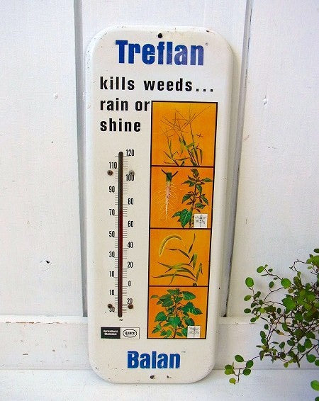 ELANCO 温度計付き・ヴィンテージ・ブリキサイン・看板・サーモメーター USA