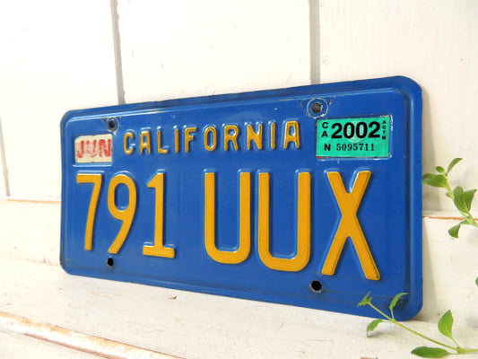 【1969's~・青色】791 UUX・ビンテージ・カリフォルニア・ナンバープレート・アメ車