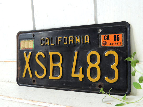 【カリフォルニア】XSB 483・ヴィンテージ・ナンバープレート・USA・アメリカン
