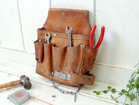 【CRAFTSMAN】クラフトマン・レザー製・6ポケット・ツールポーチ・腰袋・工具ポーチ・DIY