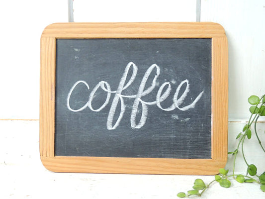 【ポルトガル製】小さな・アンティーク&ヴィンテージ・黒板・ブラックボード・両面