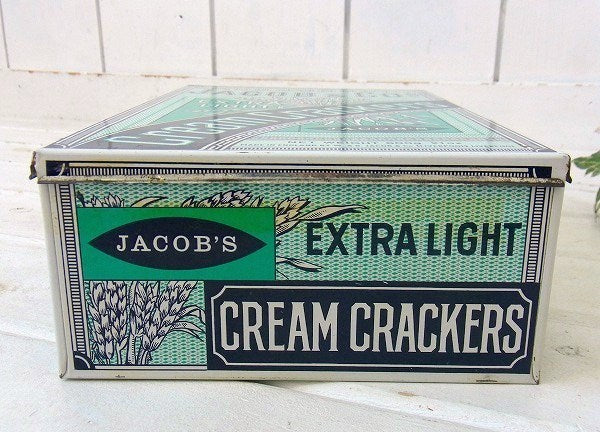【JACOB'S】イギリス製・クラッカーのヴィンテージ・ティン缶/ブリキ缶