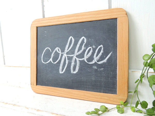 【ポルトガル製】小さな・アンティーク&ヴィンテージ・黒板・ブラックボード・両面