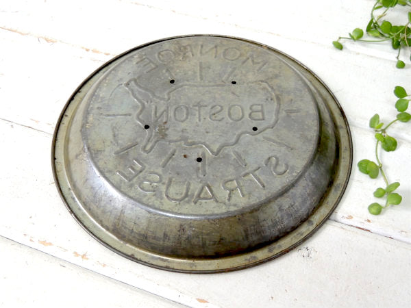 【MONROE BOSTON STRAUS】1940s・USA地図・ビンテージ・パイ皿/パイプレート