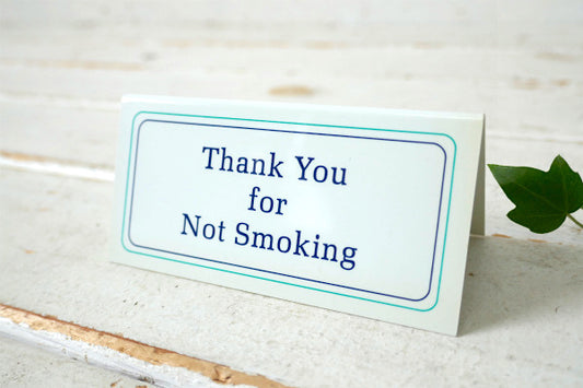 THANK YOU FOR NOT SMOKING 禁煙 モーテル 卓上サイン 看板 両面サイン