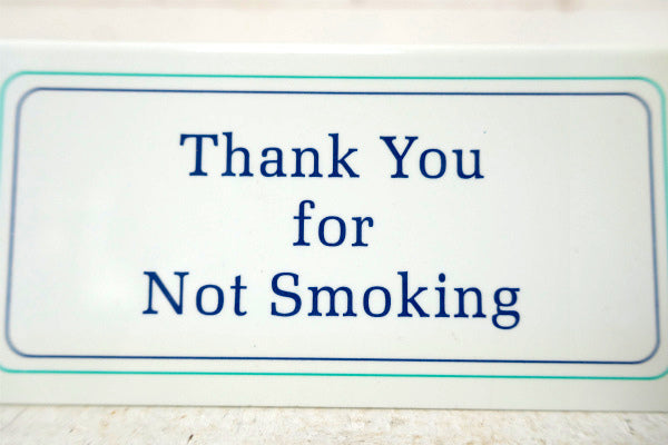 THANK YOU FOR NOT SMOKING 禁煙 モーテル 卓上サイン 看板 両面サイン