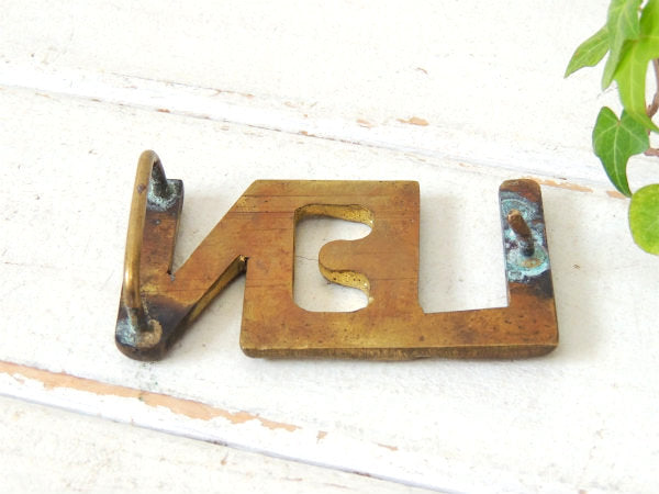 【LEN】真鍮製・アメリカンビンテージ・ベルト用・バックル ネームバックル USA