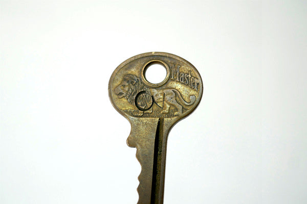 ライオン マスターロック Master 3 刻印 USA・ヴィンテージ・キー・鍵・key・真鍮製