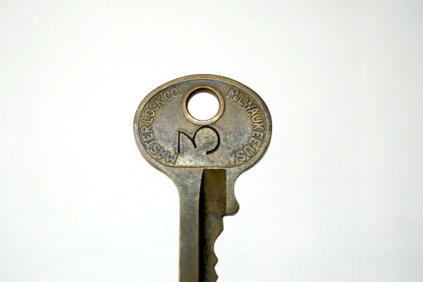 ライオン マスターロック Master 3 刻印 USA・ヴィンテージ・キー・鍵・key・真鍮製