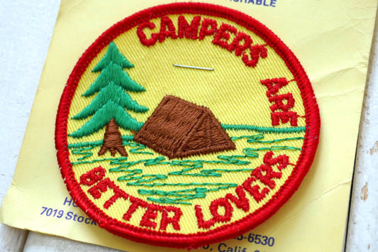 CAMPERS ARE BETTER LOVERS 1970's キャンプ テント デッドストック ヴィンテージ 刺繍 ワッペン パッチ USA