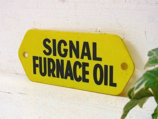 【SIGNAL FURNACE OIL】ヴィンテージ・サインプレート USA・ガレージ・モータ