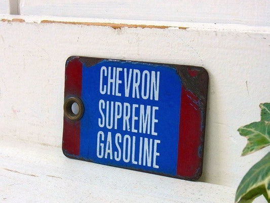 【CHEVRON】シェブロン・ホーロー製の小さなヴィンテージ・サインプレート USA