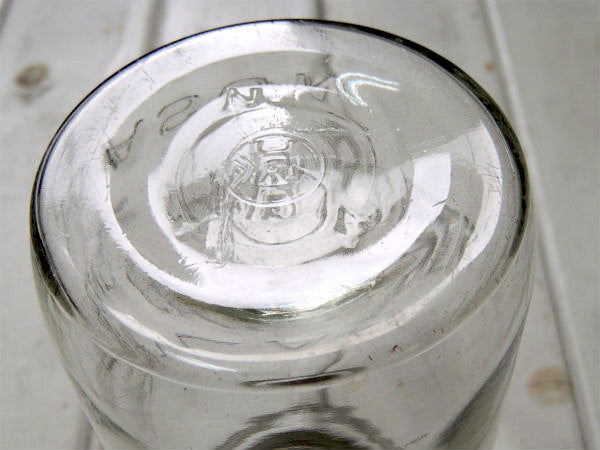 【ATLAS】クリア・ヴィンテージ・メイソンジャー/ガラスジャー/保存瓶/アトラスジャー