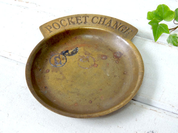 【POCKET CHANGE】USA・真鍮製・アンティーク・ポケットチェンジ・トレイ/マネートレイ