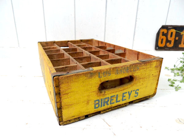 【Bireley's】バヤリース・ドリンク・アドバタイジング・ビンテージ・ウッドボックス・USA木箱