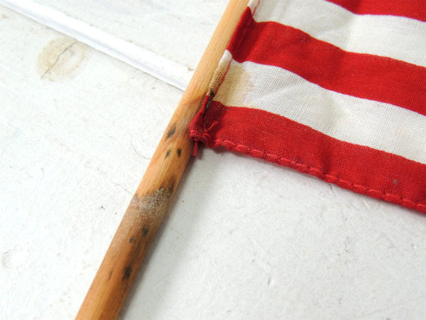 【アメリカンフラッグ・50州】USA★星条旗・木製ポール付き・ヴィンテージ・旗/インテリア・看板