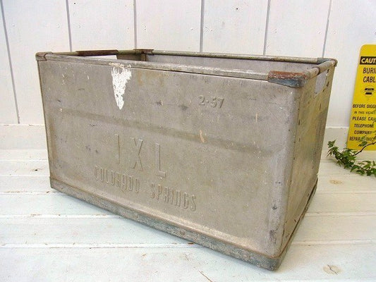 50'sヴィンテージ・メタルボックス/メタルケース/ミルクケース USA