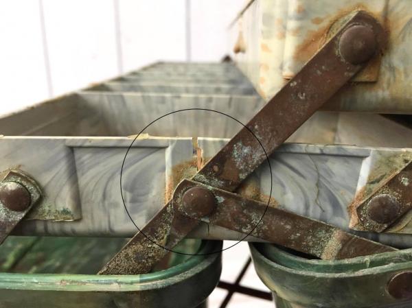 【PLANO】プラノ・緑マーブル・2段式・50'sビンテージ・タックルボックス/タックルケース/釣具