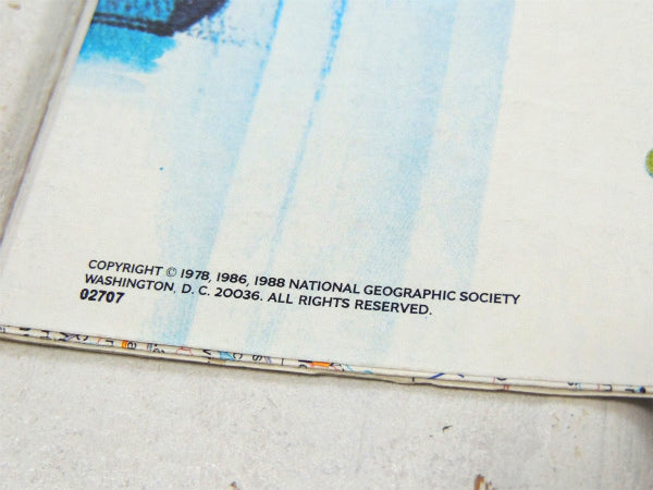 ナショナル ジオグラフィック オハイオ州&インディアナ州 US・80's ヴィンテージ・マップ・地図