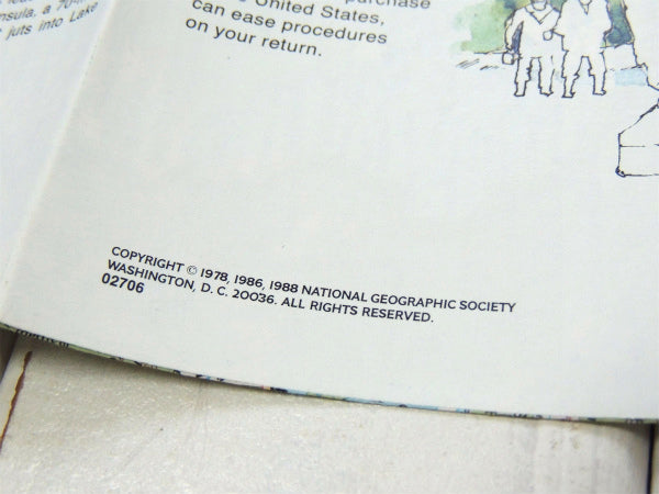 ナショナル ジオグラフィック アメリカ USA 五大湖・80s ヴィンテージ・マップ・地図