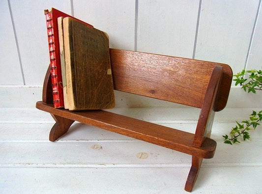 木製・アンティーク・ブックスタンド/本立て USA