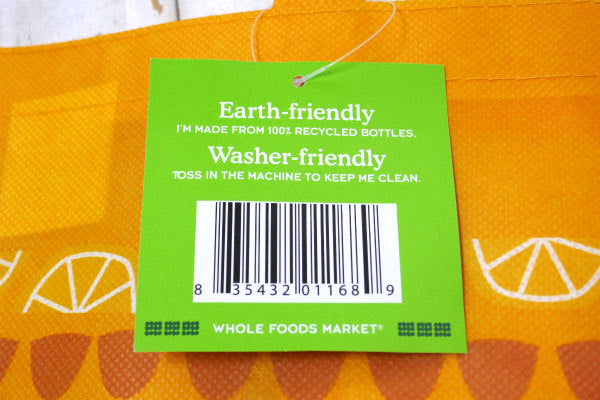 WHOLE FOODS ホールフーズ カリフォルニア オレンジカウンティ エコバッグ イエロー US