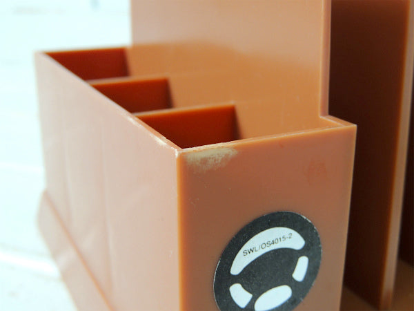 【SWL】ブラウンカラー・70's・ヴィンテージ・書類トレイ/卓上レタースタンド・ステーショナリー