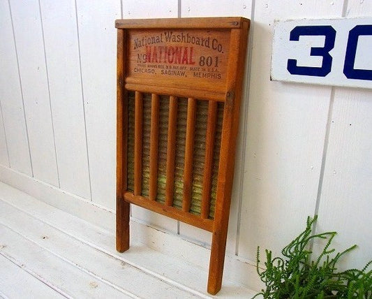【ナショナル】木製・ヴィンテージ・ウォッシュボード/洗濯板 USA