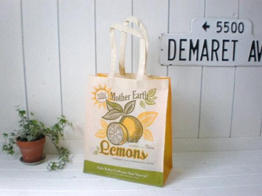 【WHOLE FOODS MARKET】ホールフーズ・マーケット・レモン柄エコバッグ
