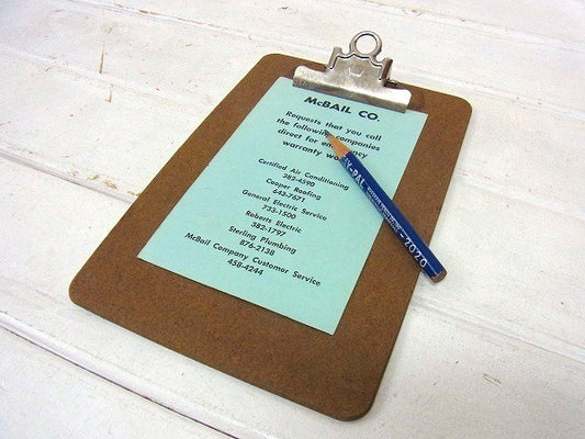 【A&W】小さなヴィンテージ・クリップボード/バインダー USA