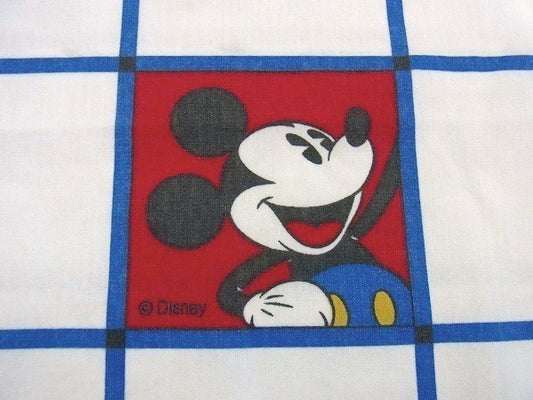 【ミッキーマウス】チェック柄・ユーズドシーツ(ボックスタイプ) USA