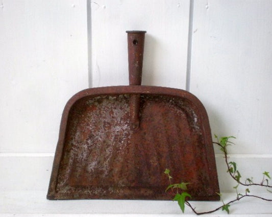 ジャンク&シャビー USA ティン製 ヴィンテージ ダストパン ちりとり ガーデニング