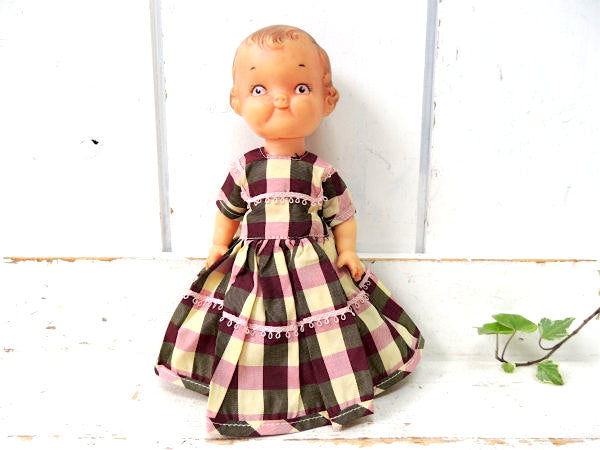 キャンベルキッズ US キャンベルスープ・可愛いドレス・ビンテージ・ラバードール 人形 ソフビ