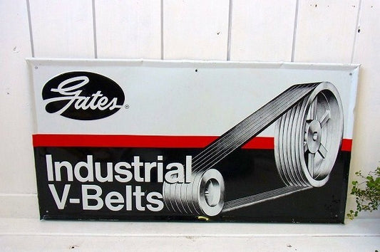 【Gates/自動車関連ベルトメーカー】ブリキ製/ビンテージ・サイン/看板/USA