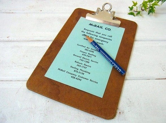 小さなヴィンテージ・クリップボード/バインダー USA