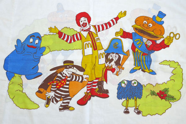 McDonald's・OLD マクドナルド・キャラクター・70s ビンテージ・ピローケース・枕カバー